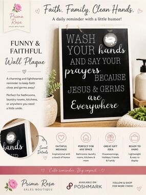Wash your hands and say your prayers because Jesus and germs are everywhere